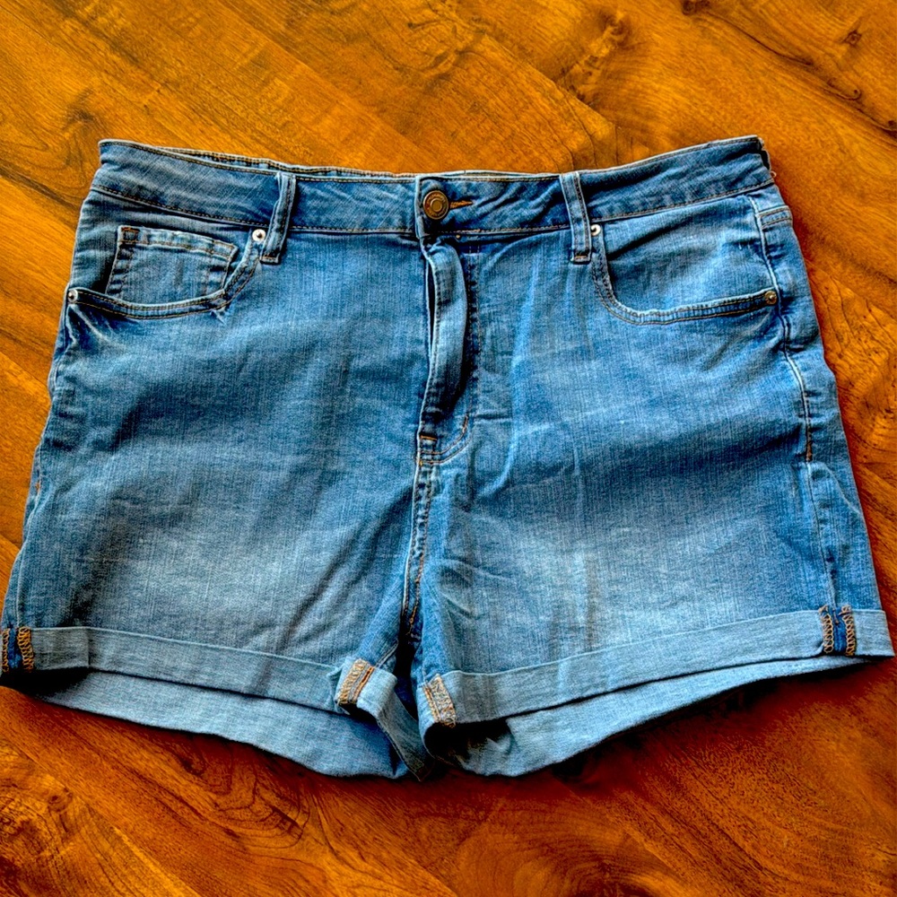 High Rise Jean Shorts